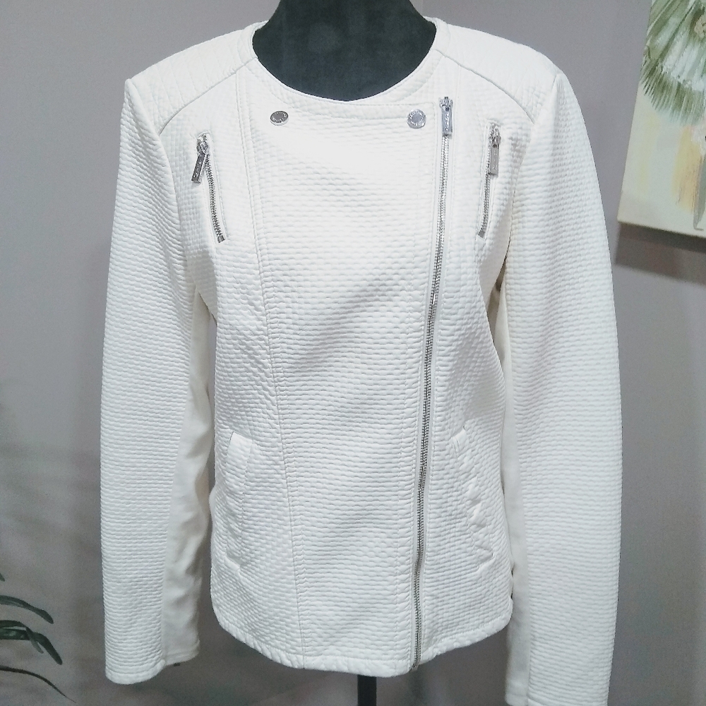 Calvin Klein Ivy Textured Moto Jacket